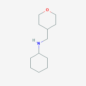 molecular formula C12H23NO B1465714 N-[(oxan-4-yl)methyl]cyclohexanamine CAS No. 1250562-92-5