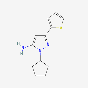 1-cyclopentyl-3-(thiophen-2-yl)-1H-pyrazol-5-amine