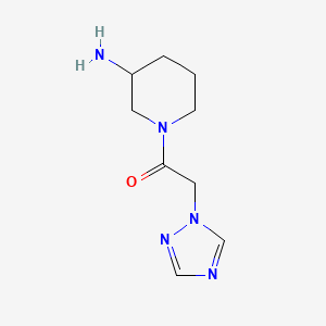 1-(3-aminopiperidin-1-yl)-2-(1H-1,2,4-triazol-1-yl)ethan-1-one