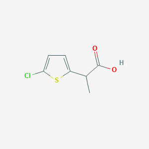 molecular formula C7H7ClO2S B1465727 2-(5-Chlorothiophen-2-yl)propanoic acid CAS No. 1215995-07-5