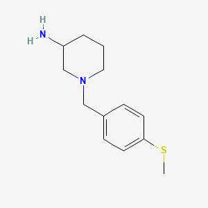 molecular formula C13H20N2S B1465734 1-{[4-(Methylsulfanyl)phenyl]methyl}piperidin-3-amine CAS No. 1247357-88-5
