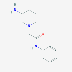 molecular formula C13H19N3O B1465736 2-(3-aminopiperidin-1-yl)-N-phenylacetamide CAS No. 1306910-84-8