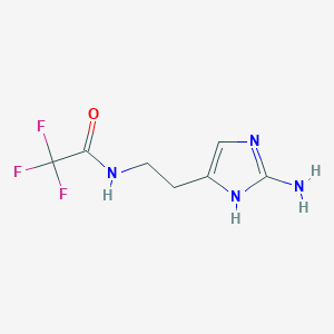 B14657415 N-[2-(2-amino-1H-imidazol-5-yl)ethyl]-2,2,2-trifluoroacetamide CAS No. 50580-60-4