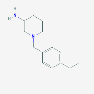 molecular formula C15H24N2 B1465743 1-{[4-(Propan-2-yl)phenyl]methyl}piperidin-3-amine CAS No. 1267978-55-1