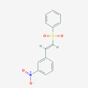 molecular formula C14H11NO4S B14657454 1-[(E)-2-(benzenesulfonyl)ethenyl]-3-nitrobenzene CAS No. 40807-05-4