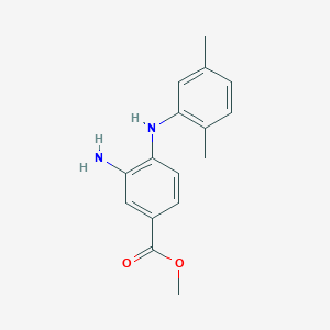 molecular formula C16H18N2O2 B1465747 Methyl 3-amino-4-[(2,5-dimethylphenyl)amino]benzoate CAS No. 1304304-50-4