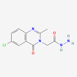 3(4H)-Quinazolineacetic acid, 6-chloro-2-methyl-4-oxo-, hydrazide