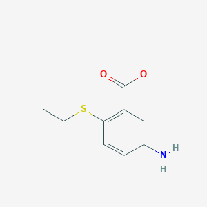 molecular formula C10H13NO2S B1465749 5-Amino-2-ethylsulfanylbenzoic acid methyl ester CAS No. 1248992-18-8