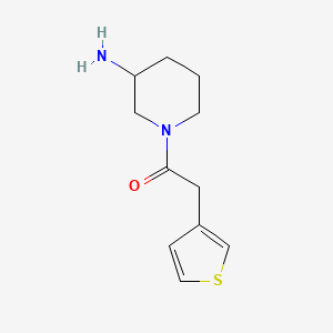molecular formula C11H16N2OS B1465757 1-(3-Aminopiperidin-1-yl)-2-(thiophen-3-yl)ethan-1-one CAS No. 1247665-75-3