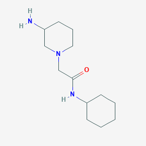 molecular formula C13H25N3O B1465758 2-(3-aminopiperidin-1-yl)-N-cyclohexylacetamide CAS No. 1304913-30-1