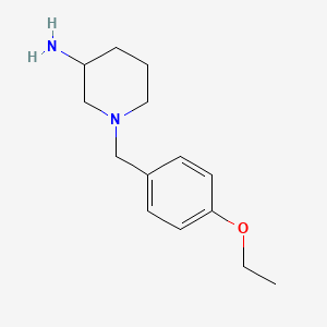 molecular formula C14H22N2O B1465759 1-[(4-Ethoxyphenyl)methyl]piperidin-3-amine CAS No. 1268136-79-3