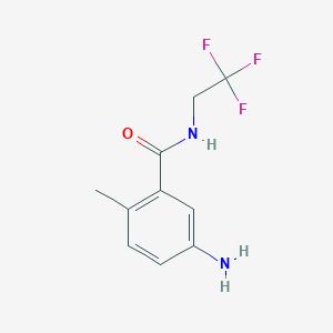 molecular formula C10H11F3N2O B1465762 5-Amino-2-methyl-N-(2,2,2-trifluoroethyl)-benzamide CAS No. 1247155-55-0