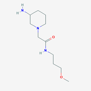 molecular formula C11H23N3O2 B1465763 2-(3-aminopiperidin-1-yl)-N-(3-methoxypropyl)acetamide CAS No. 1247412-23-2