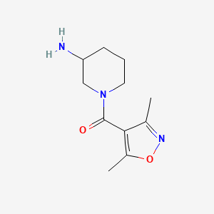 molecular formula C11H17N3O2 B1465771 (3-Aminopiperidin-1-yl)(3,5-dimethylisoxazol-4-yl)methanone CAS No. 1249154-04-8