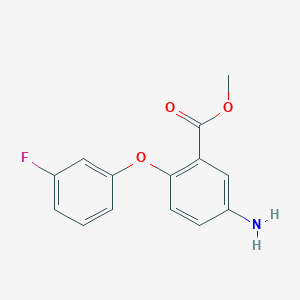 molecular formula C14H12FNO3 B1465772 Methyl 5-amino-2-(3-fluorophenoxy)benzoate CAS No. 927802-66-2