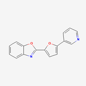 molecular formula C16H10N2O2 B14657745 Benzoxazole, 2-[5-(3-pyridinyl)-2-furanyl]- CAS No. 38594-30-8