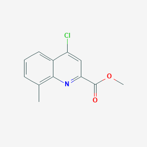 molecular formula C12H10ClNO2 B1465780 4-氯-8-甲基喹啉-2-甲酸甲酯 CAS No. 1020101-33-0