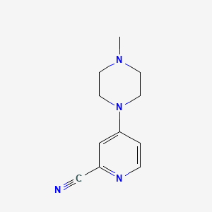 molecular formula C11H14N4 B1465783 4-(4-Methylpiperazin-1-yl)pyridine-2-carbonitrile CAS No. 1247612-36-7
