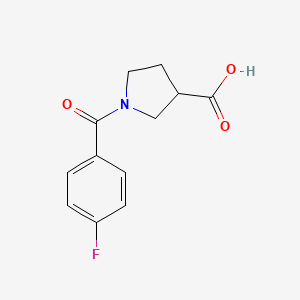 molecular formula C12H12FNO3 B1465785 1-(4-Fluorobenzoyl)pyrrolidine-3-carboxylic acid CAS No. 1274628-81-7