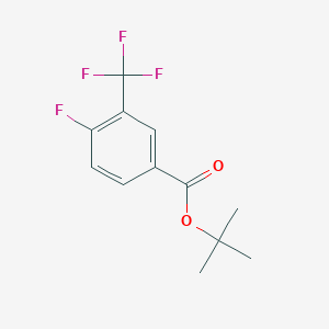 molecular formula C12H12F4O2 B1465786 4-Fluoro-3-trifluoromethylbenzoic acid tert-butyl ester CAS No. 1262834-95-6