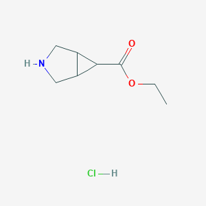 molecular formula C8H14ClNO2 B1465787 Ethyl 3-azabicyclo[3.1.0]hexane-6-carboxylate hydrochloride CAS No. 1211510-15-4