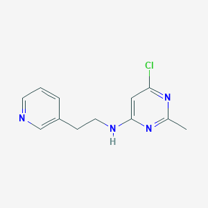 molecular formula C12H13ClN4 B1465789 6-chloro-2-methyl-N-(2-(pyridin-3-yl)ethyl)pyrimidin-4-amine CAS No. 1272266-03-1