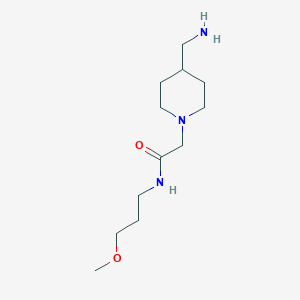 molecular formula C12H25N3O2 B1465791 2-(4-(aminomethyl)piperidin-1-yl)-N-(3-methoxypropyl)acetamide CAS No. 1275708-44-5