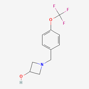molecular formula C11H12F3NO2 B1465795 1-{[4-(Trifluoromethoxy)phenyl]methyl}azetidin-3-ol CAS No. 1272260-41-9