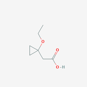 molecular formula C7H12O3 B1465797 2-(1-乙氧基环丙基)乙酸 CAS No. 1000566-53-9