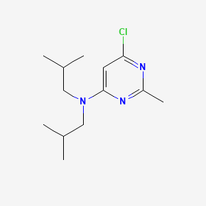 molecular formula C13H22ClN3 B1465798 6-chloro-2-methyl-N,N-bis(2-methylpropyl)pyrimidin-4-amine CAS No. 1272946-22-1