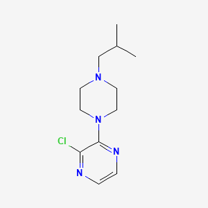 molecular formula C12H19ClN4 B1465799 2-Chloro-3-[4-(2-methylpropyl)piperazin-1-yl]pyrazine CAS No. 1271587-95-1