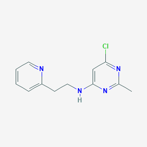 molecular formula C12H13ClN4 B1465800 6-chloro-2-methyl-N-[2-(pyridin-2-yl)ethyl]pyrimidin-4-amine CAS No. 1111849-74-1