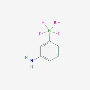 molecular formula C6H6BF3KN B1465809 Potassium (3-aminophenyl)trifluoroboranuide CAS No. 1160186-73-1