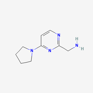 molecular formula C9H14N4 B1465810 (4-(Pyrrolidin-1-YL)pyrimidin-2-YL)methanamine CAS No. 944904-74-9