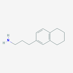 molecular formula C13H19N B1465817 3-(5,6,7,8-Tetrahydronaphthalen-2-yl)propan-1-amine CAS No. 1000556-85-3