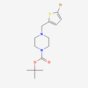 molecular formula C14H21BrN2O2S B1465821 4-(5-Bromothiophen-2-ylmethyl)piperazine-1-carboxylic acid tert-butyl ester CAS No. 1322325-70-1