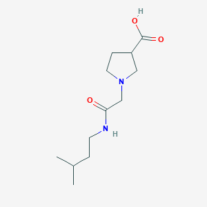 molecular formula C12H22N2O3 B1465824 1-{[(3-Methylbutyl)carbamoyl]methyl}pyrrolidine-3-carboxylic acid CAS No. 1272789-51-1