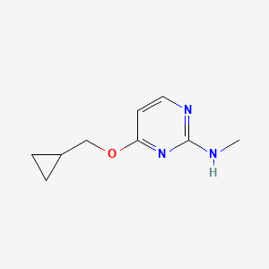 molecular formula C9H13N3O B1465827 4-(Cyclopropylmethoxy)-N-methyl-2-pyrimidinamine CAS No. 927800-70-2