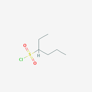 molecular formula C6H13ClO2S B1465830 己烷-3-磺酰氯 CAS No. 1081524-29-9