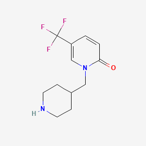 molecular formula C12H15F3N2O B1465833 1-(piperidin-4-ylmethyl)-5-(trifluoromethyl)pyridin-2(1H)-one CAS No. 1266972-25-1