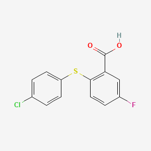 molecular formula C13H8ClFO2S B1465837 2-[(4-Chlorophenyl)sulfanyl]-5-fluorobenzoic acid CAS No. 56096-90-3