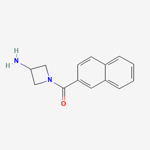 molecular formula C14H14N2O B1465838 1-(Naphthalene-2-carbonyl)azetidin-3-amine CAS No. 1275432-55-7