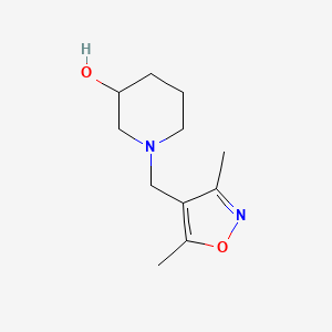 molecular formula C11H18N2O2 B1465847 1-[(3,5-Dimethyl-1,2-oxazol-4-yl)methyl]piperidin-3-ol CAS No. 1225888-75-4