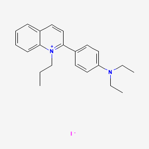 2-[4-(Diethylamino)phenyl]-1-propylquinolin-1-ium iodide