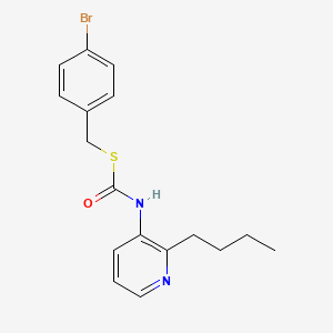 Carbonimidothioic acid, 3-pyridinyl-, S-((4-bromophenyl)methyl) O-butyl ester