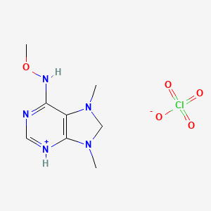 6-(Methoxyamino)-7,9-dimethyl-8,9-dihydro-7H-purin-3-ium perchlorate