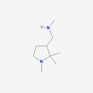 molecular formula C9H20N2 B1465857 N-methyl-1-(1,2,2-trimethyl-3-pyrrolidinyl)methanamine CAS No. 1330756-33-6