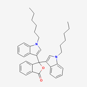 3,3-Bis(1-hexyl-1H-indol-3-yl)-2-benzofuran-1(3H)-one