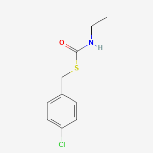 molecular formula C10H12ClNOS B14658589 S-[(4-Chlorophenyl)methyl] ethylcarbamothioate CAS No. 39918-94-0