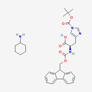 molecular formula C32H40N4O6 B1465859 Fmoc-D-His(Boc)-OH Cha CAS No. 210755-31-0